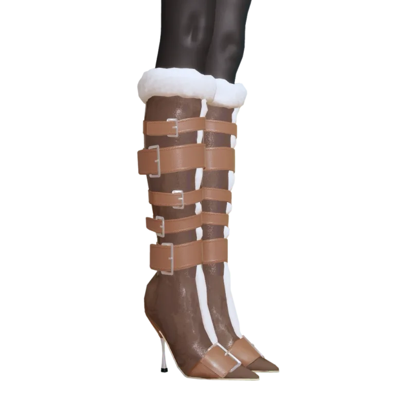 Buckled Fur Boots