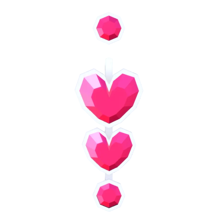 Heart Charms Navel Piercing