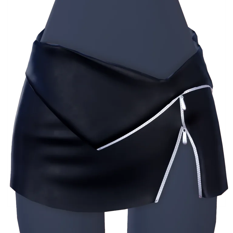 Slit Zipper Skirt