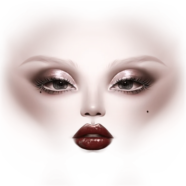 Gaga Lady In Red Makeup