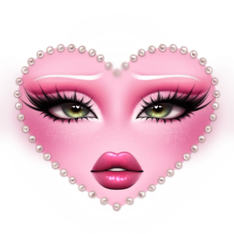 Heart Crochet Pearl Makeup