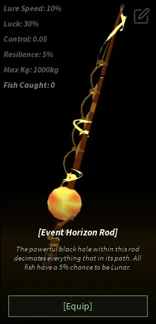 Event Horizon Rod in Fisch